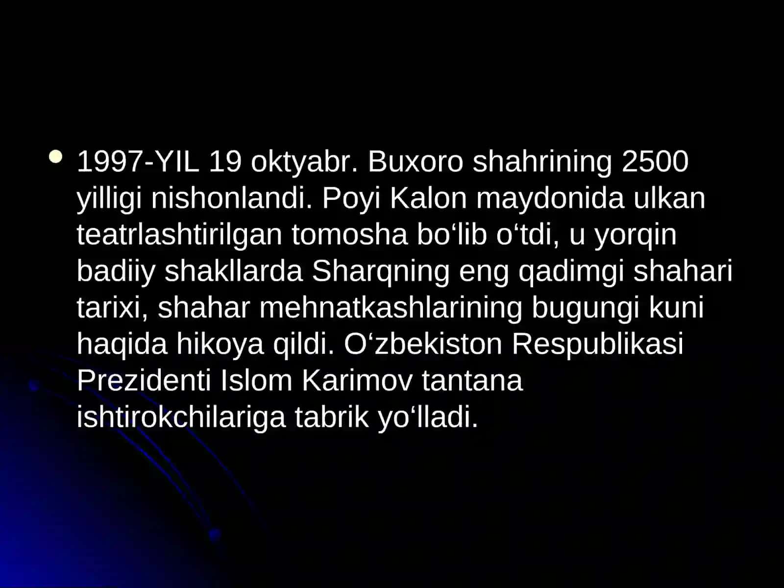 Buxoro va Xiva shahrining 2500 yilligi 2