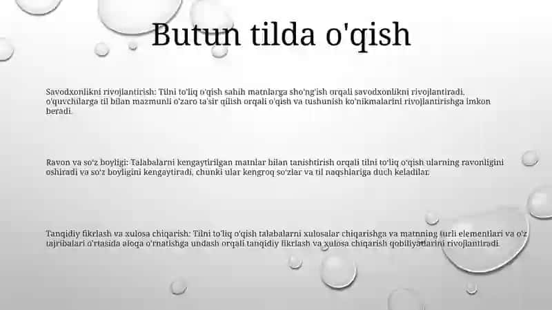 Õqish Darslarida Qõllanadigan Metodlarga Tavsif 2