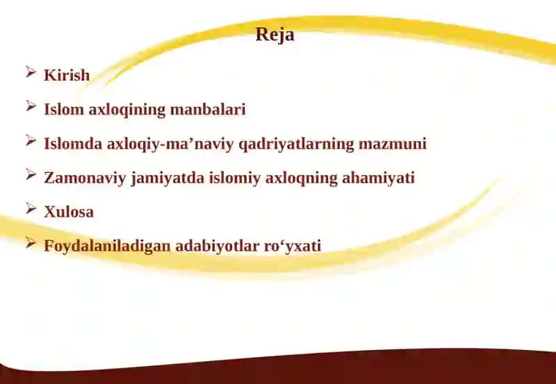 ISLOM DINIDA AHLOQIY-MA’NAVIY QARASHLAR 2