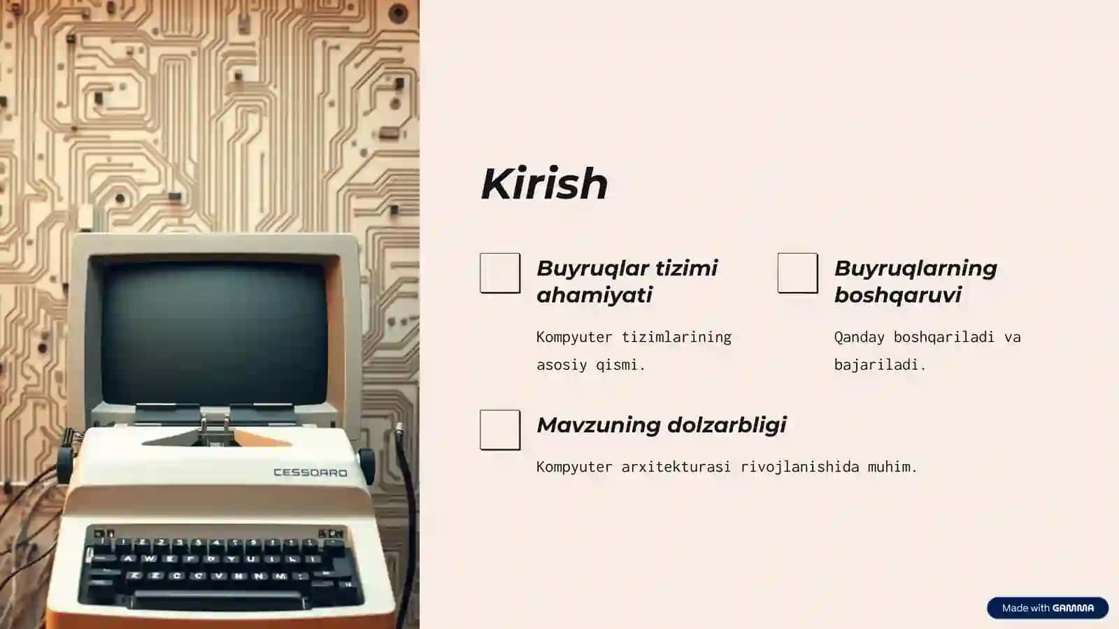 Buyruqlar tizimi arxitekturalari 2