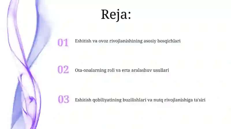 Eshitish qobiliyatining rivojlanishi 2