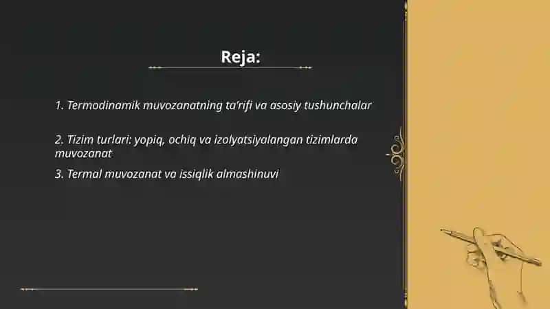 Termodinamik muvozanat 2