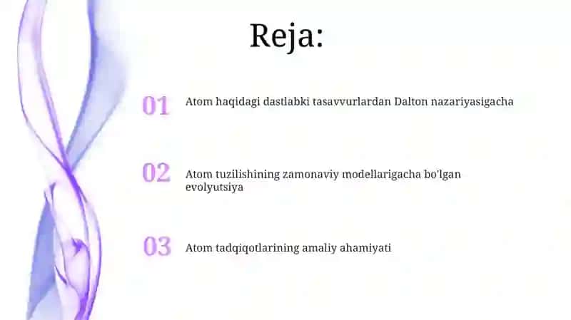 Atom tuzilishi haqidagi bilimlarning rivojlanish tarixi 2