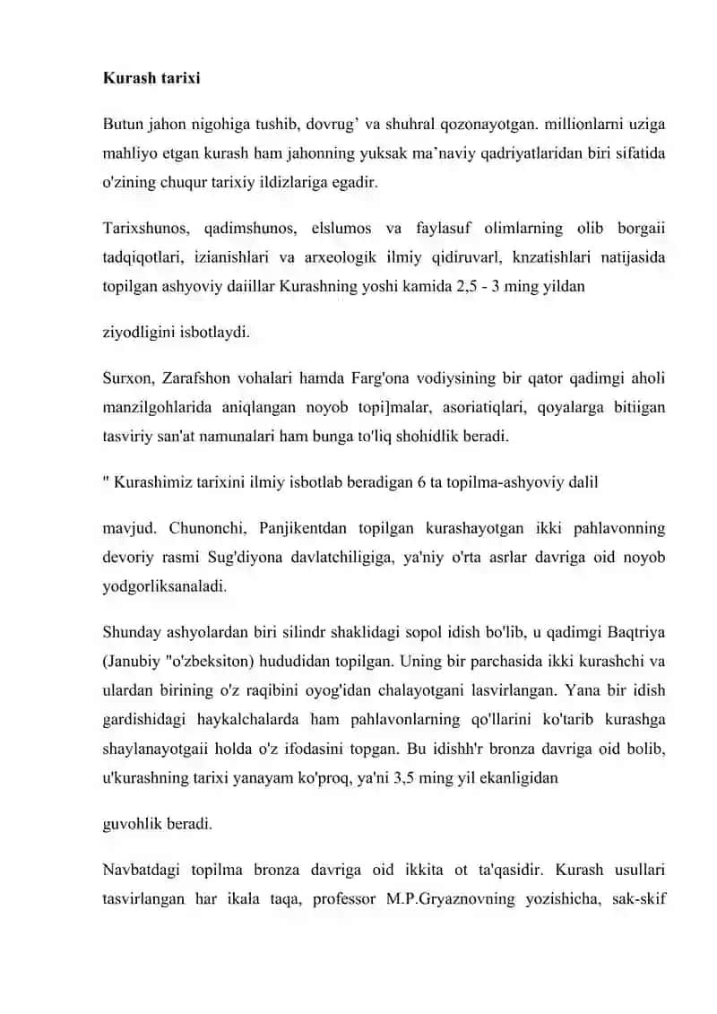BELBOG’LI KURASH  TO’G’RISIDA MUSOBAQALAR O’TKAZISH 2