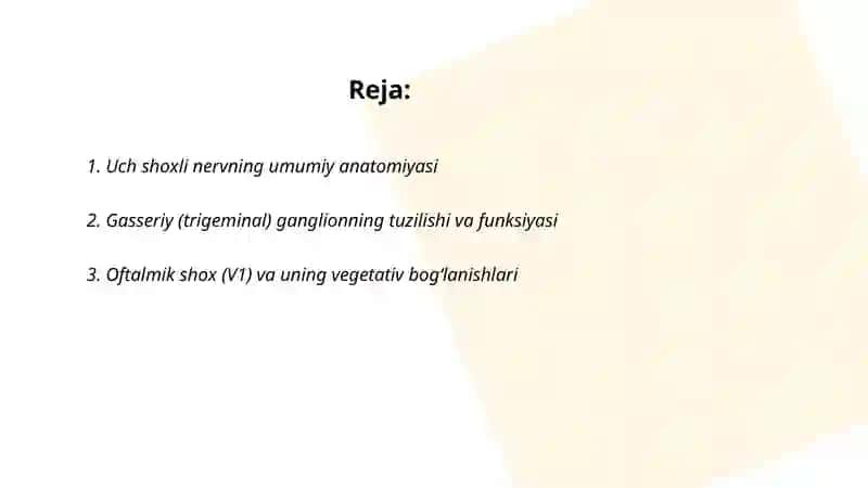 Uch shoxlik nerv.Uch shoxli nervning vegetativ tugunlari 2