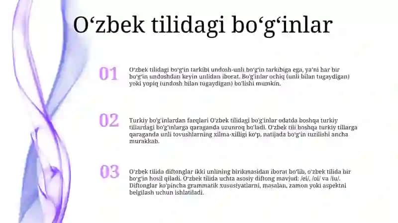 O'zbek Tilida Bo'g'in Va Uni Chet Tilidan Farqli Jihatlari 2