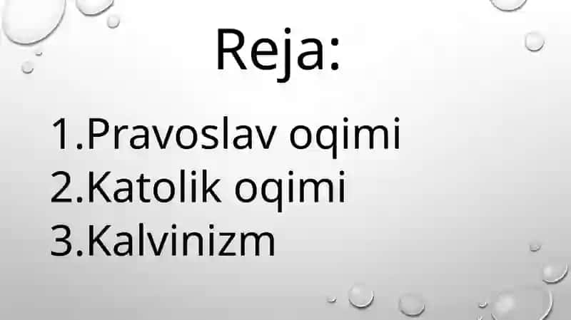 Xristianlik oqimlar 2