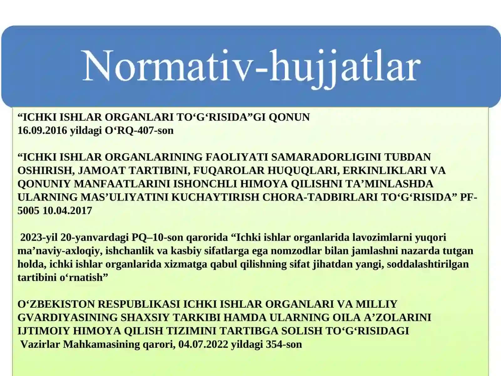 Ichki ishlar organlari 2
