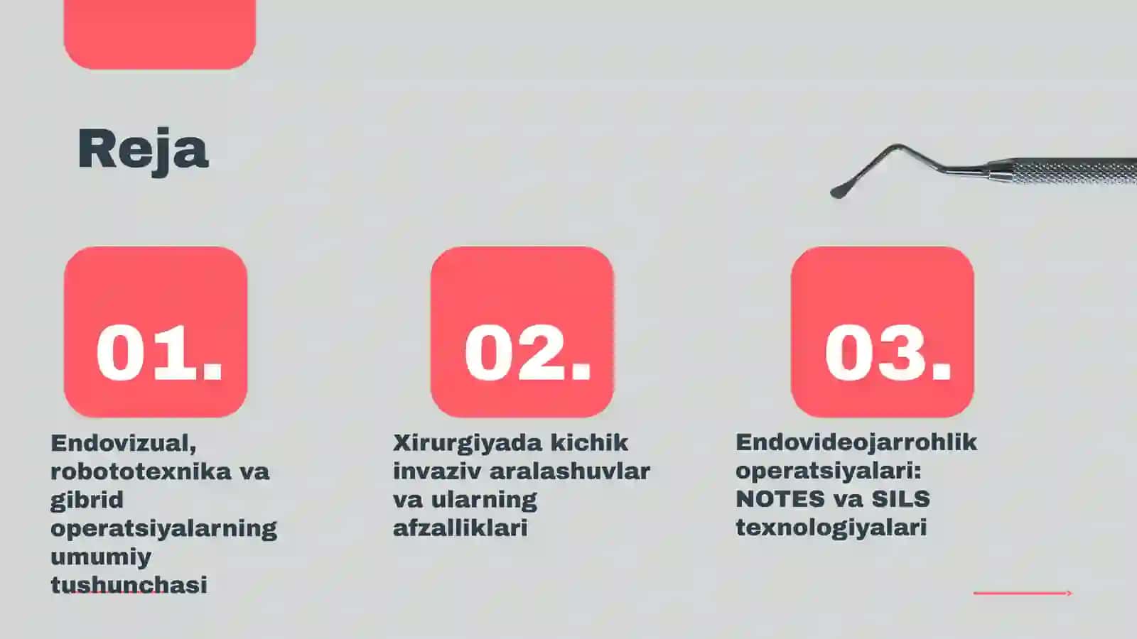 Endovizual, robototexnika va gibrid operatsiyalar asoslari 2