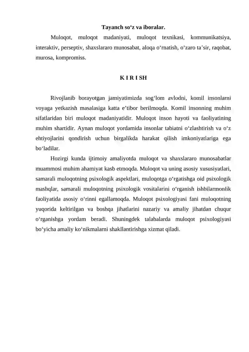 Muloqotning shaxslararo munosabatlardagi psixologik ahamiyati 2