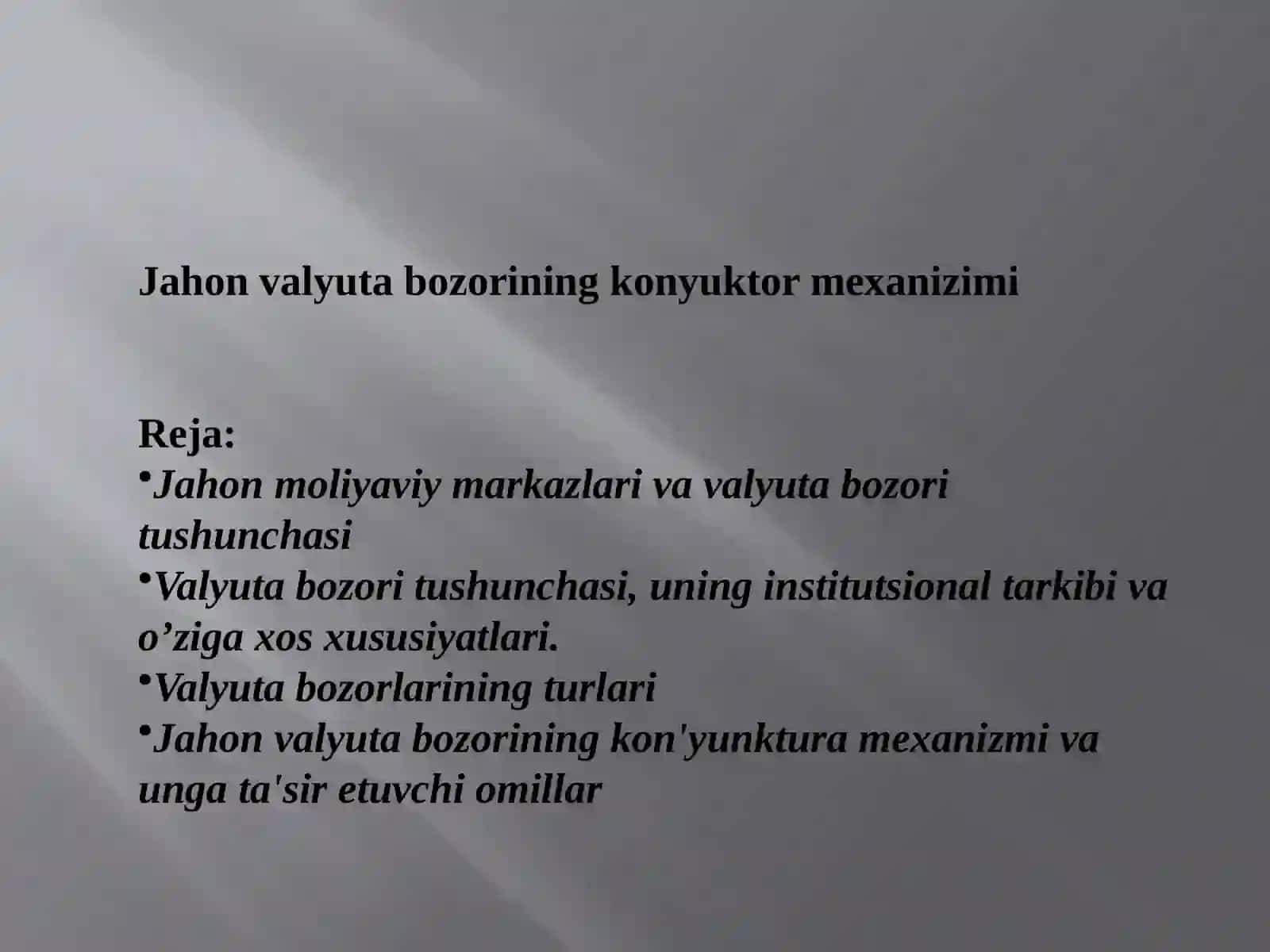 Bank va moliya bozorlari 2