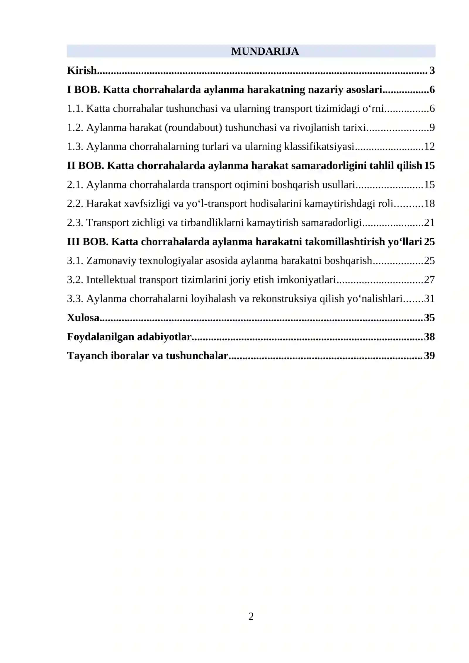 Katta chorrahalarda aylanma harakatning nazariy asoslari 2