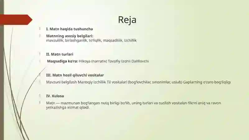 Akademik yozuv fanidan matn va uning turlari ppt 2
