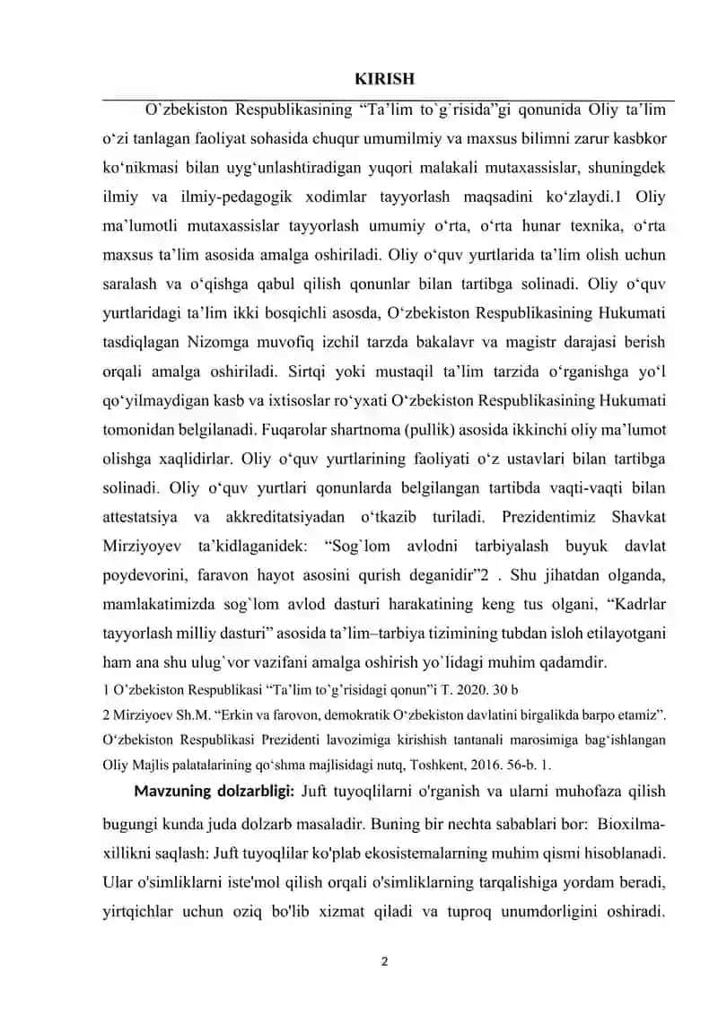 Juft tuyoqli sutemizuvchi hayvonlarning biologik va ekologik xususiyatlari 2