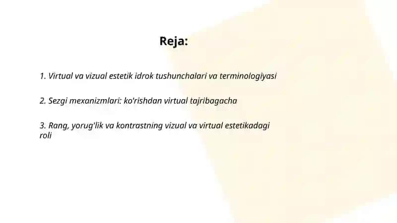 Olamni virtual va vizual estetik idrok etishning farqlari 2