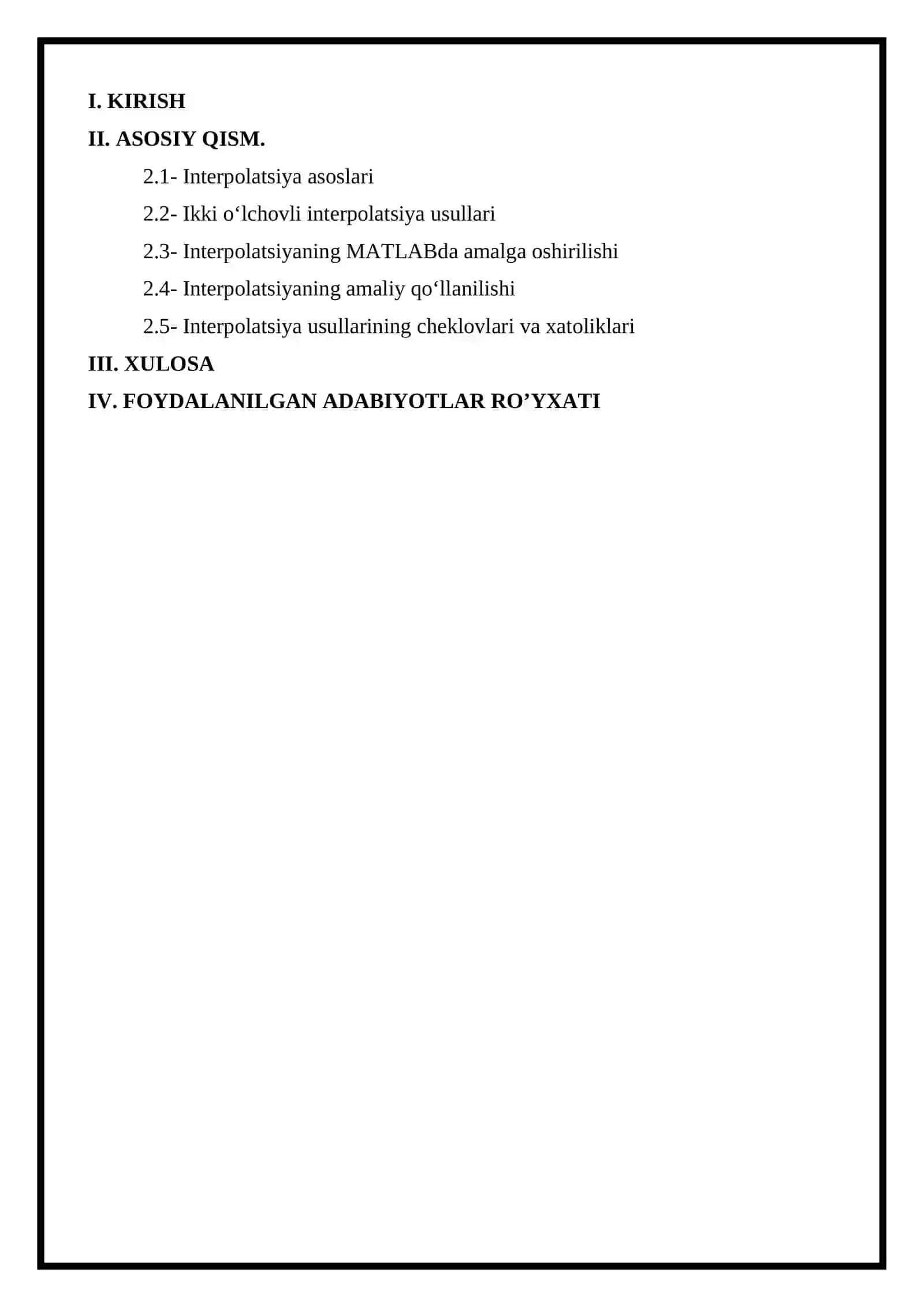 Ikki o'lchovli funksiyalar qiymatlarini interfaolyatsiyalash 2