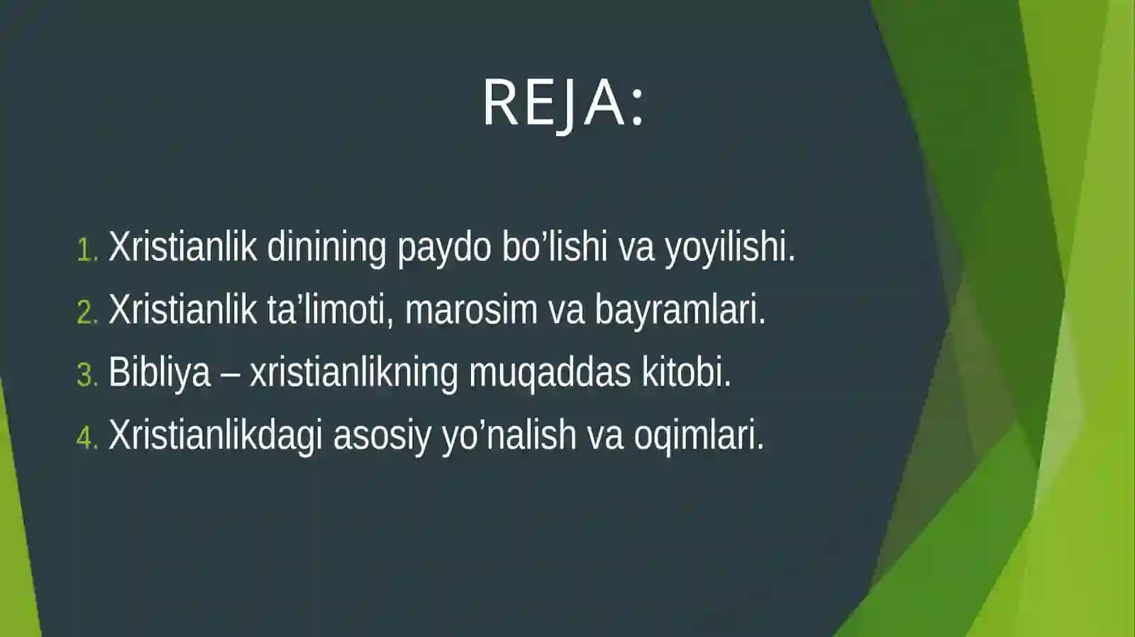 Xristianlik dini tarixi va asosiy g’oyalari 2