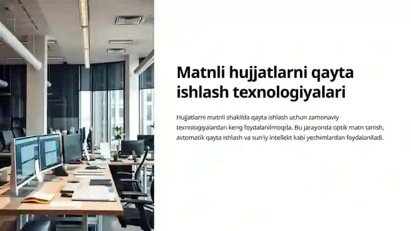 Matnli hujjatlarni qayta ishlash texnologiyalari 2