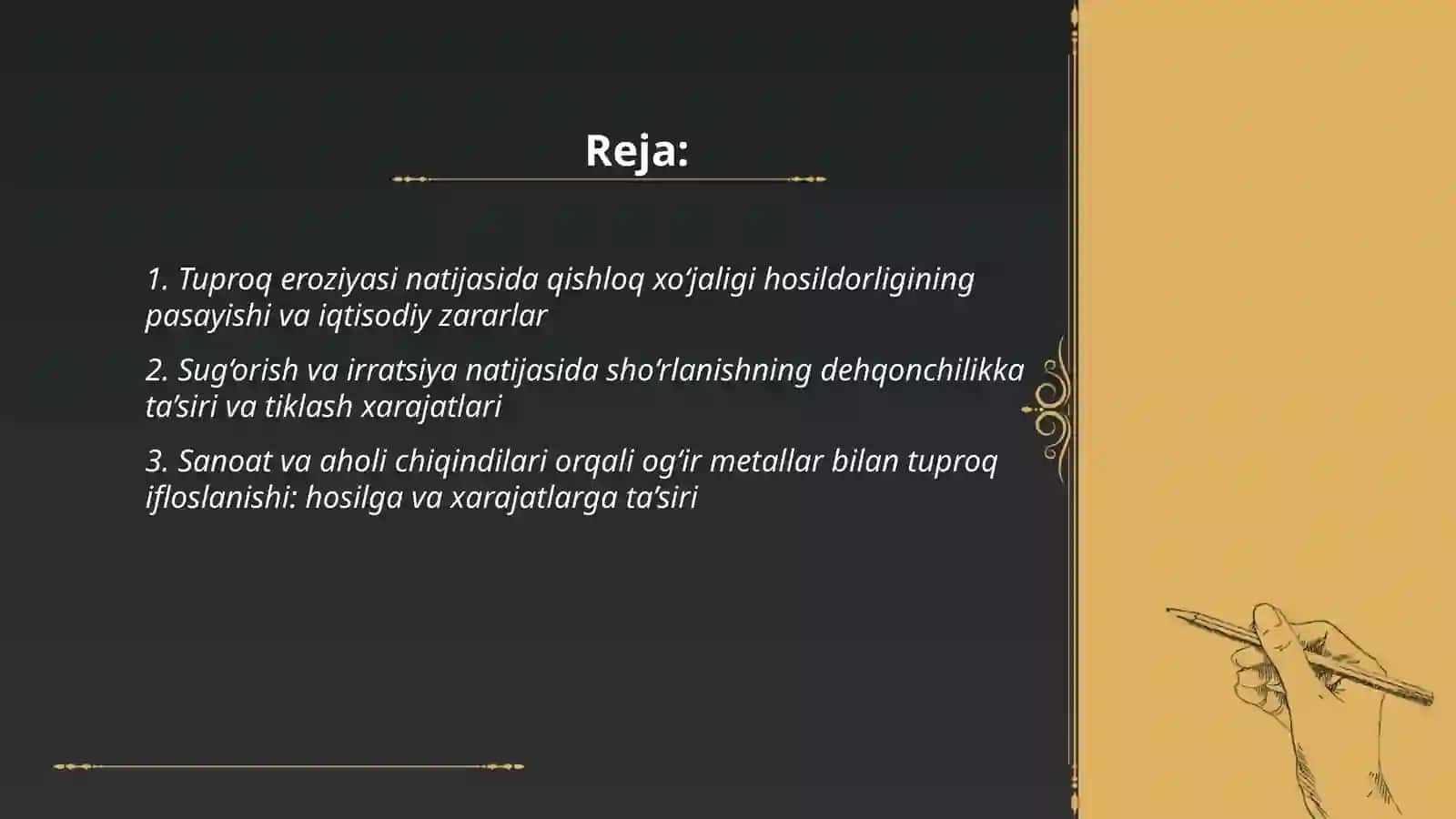 Tuproqlarning antropogen ta'sirlar natijasida keltirgan zarar 2