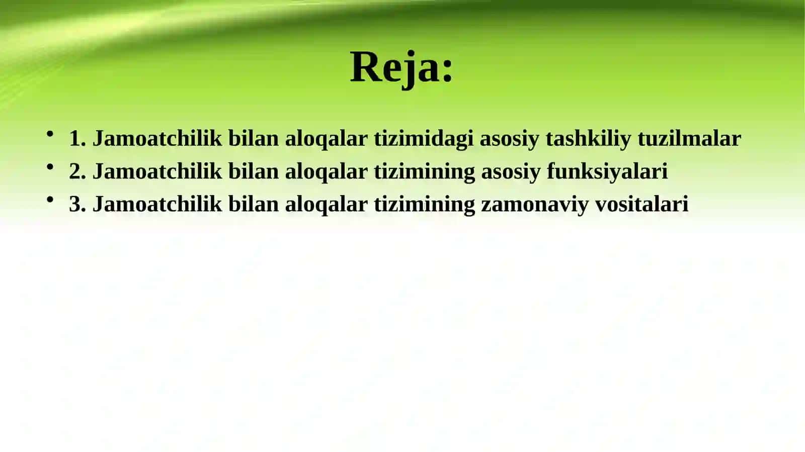 Jamoatchilik bilan aloqalar tizimidagi asosiy tashkiliy tuzilmalar 2