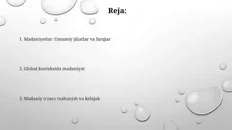 Dunyo xalqlari madaniyatidagi umumiylik va farqlar 2
