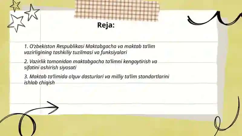 O’zbekiston Respublikasi Maktabgacha va Maktab Ta’lim Vazirligi 2