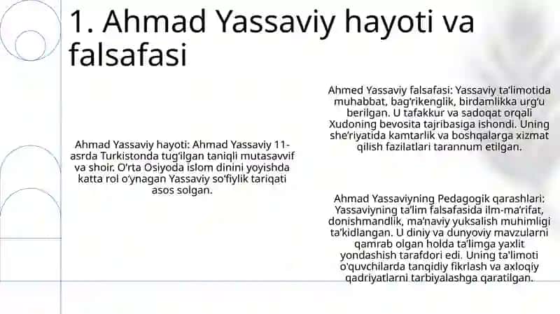 Ahmad Yassaviyning Pedagogik Qarashlari 2