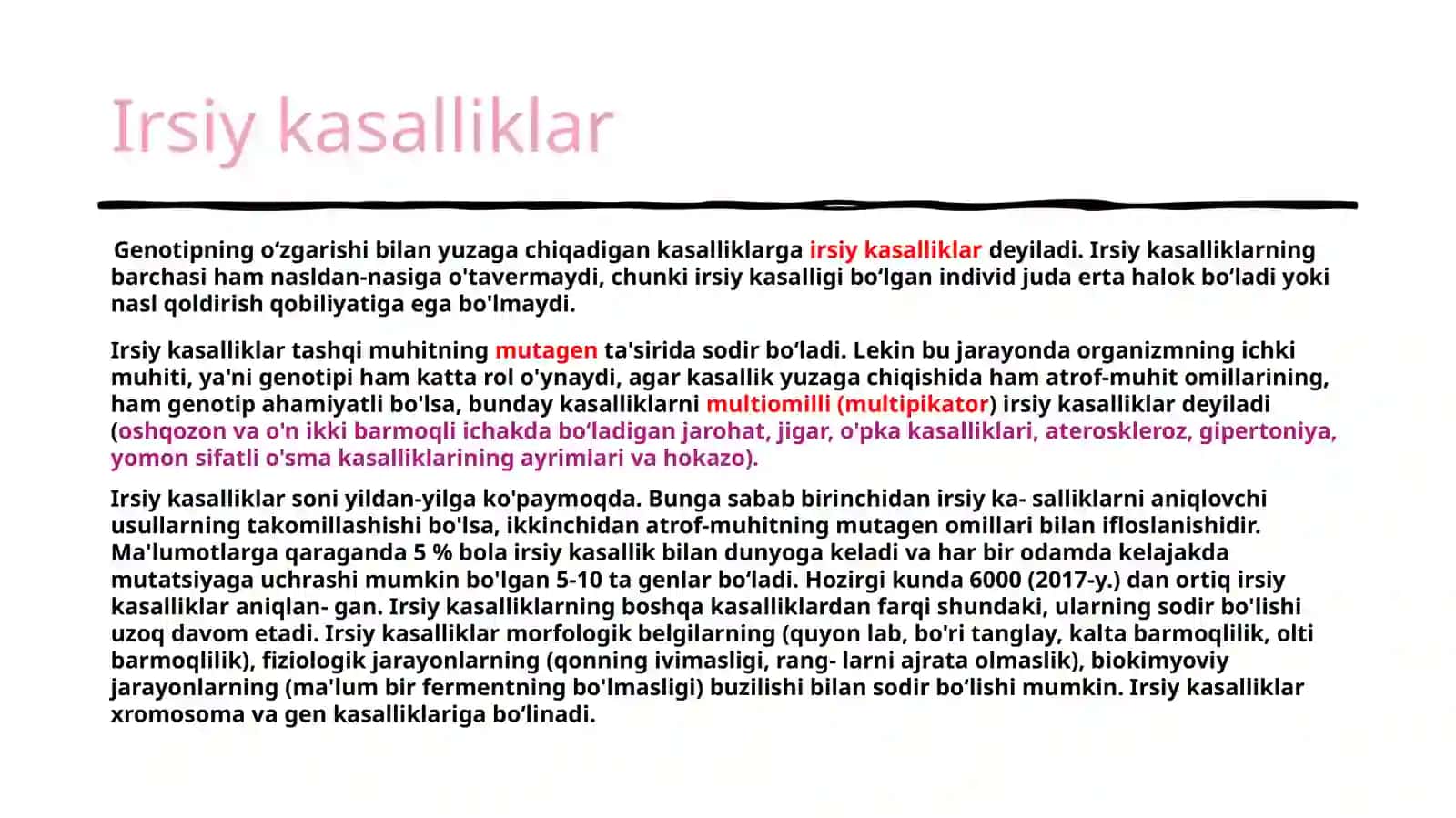 Irsiy kasalliklar 2