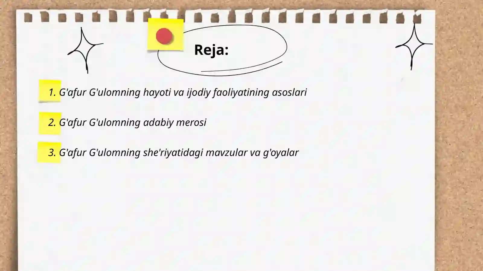 G'afur G'ulom va Quddus Muhammadiyning hayoti va ijodiy faoliyati bo'yicha 2