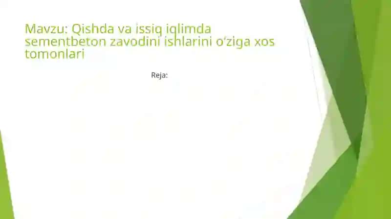 Eski asfaltbetonni asfaltbeton zavodida qayta ishlash, Qishda va issiq iqlimda sementbeton zavodini ishlarini o’ziga xos tomonlari, Beton qorishmalarini transportlarda tashish 2