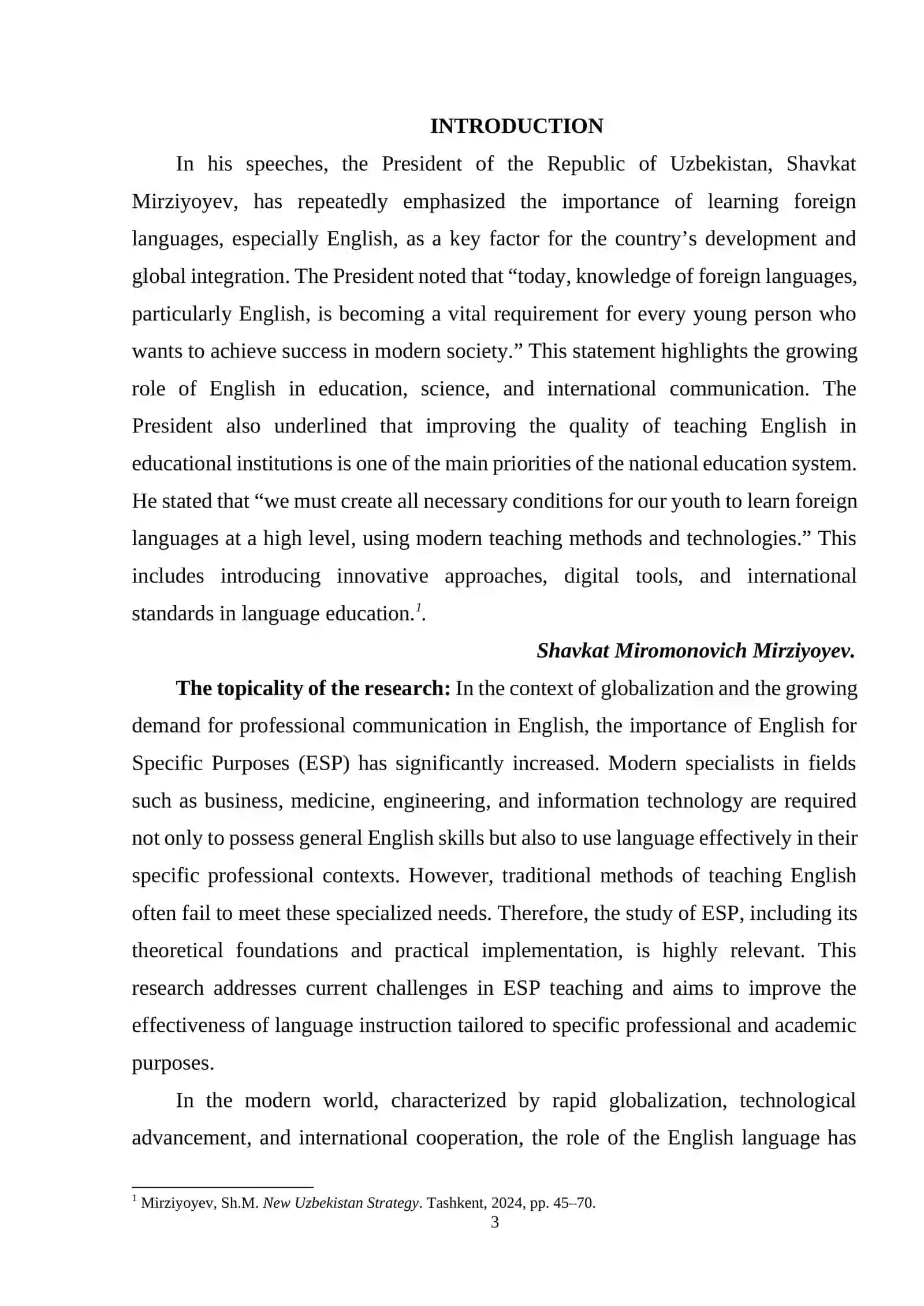 Teaching English for Specific Purposes (ESP) Theory and Practice 2