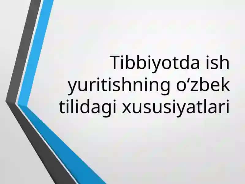 Tibbiyotda ish yuritish tushunchasi 2