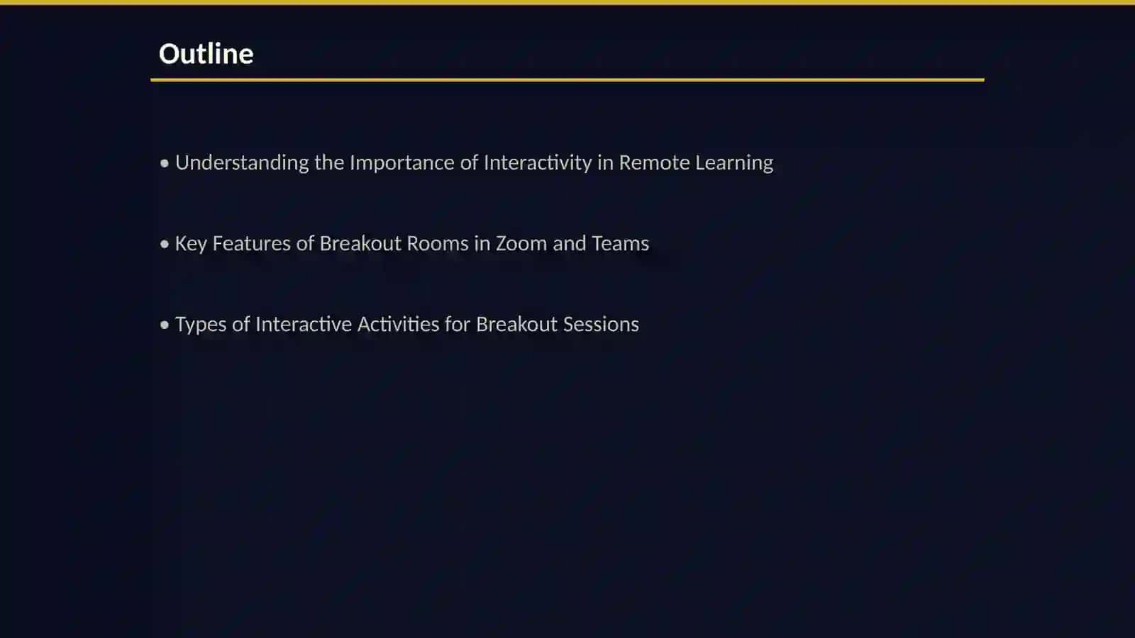 Ensuring Interactivity in Remote Lessons via Video Conferencing 2