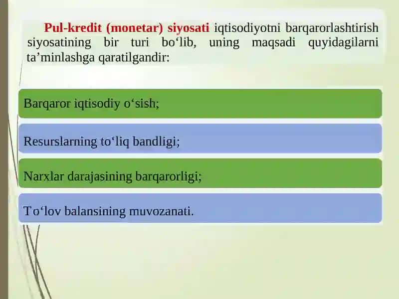 Pul-kredit siyosati 2