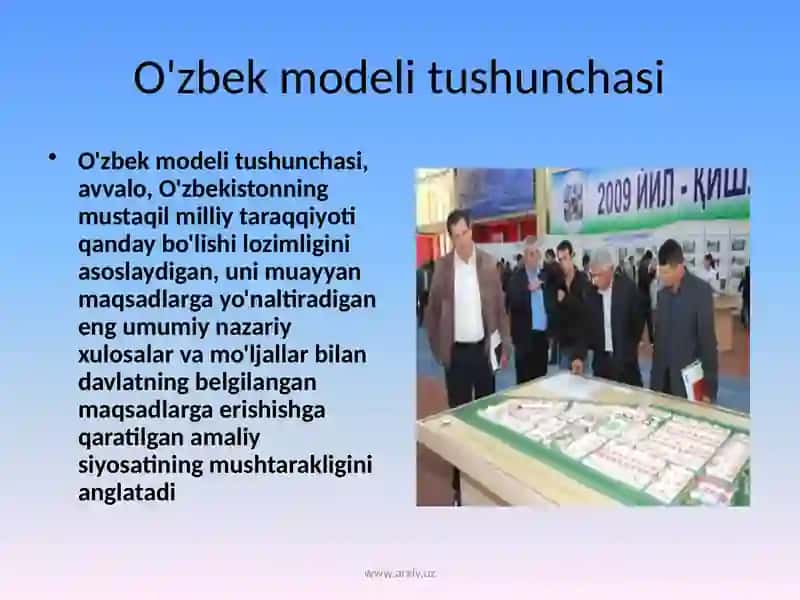 O'zbekistonning o'z istiqlol va taraqqiyot yo'li 2