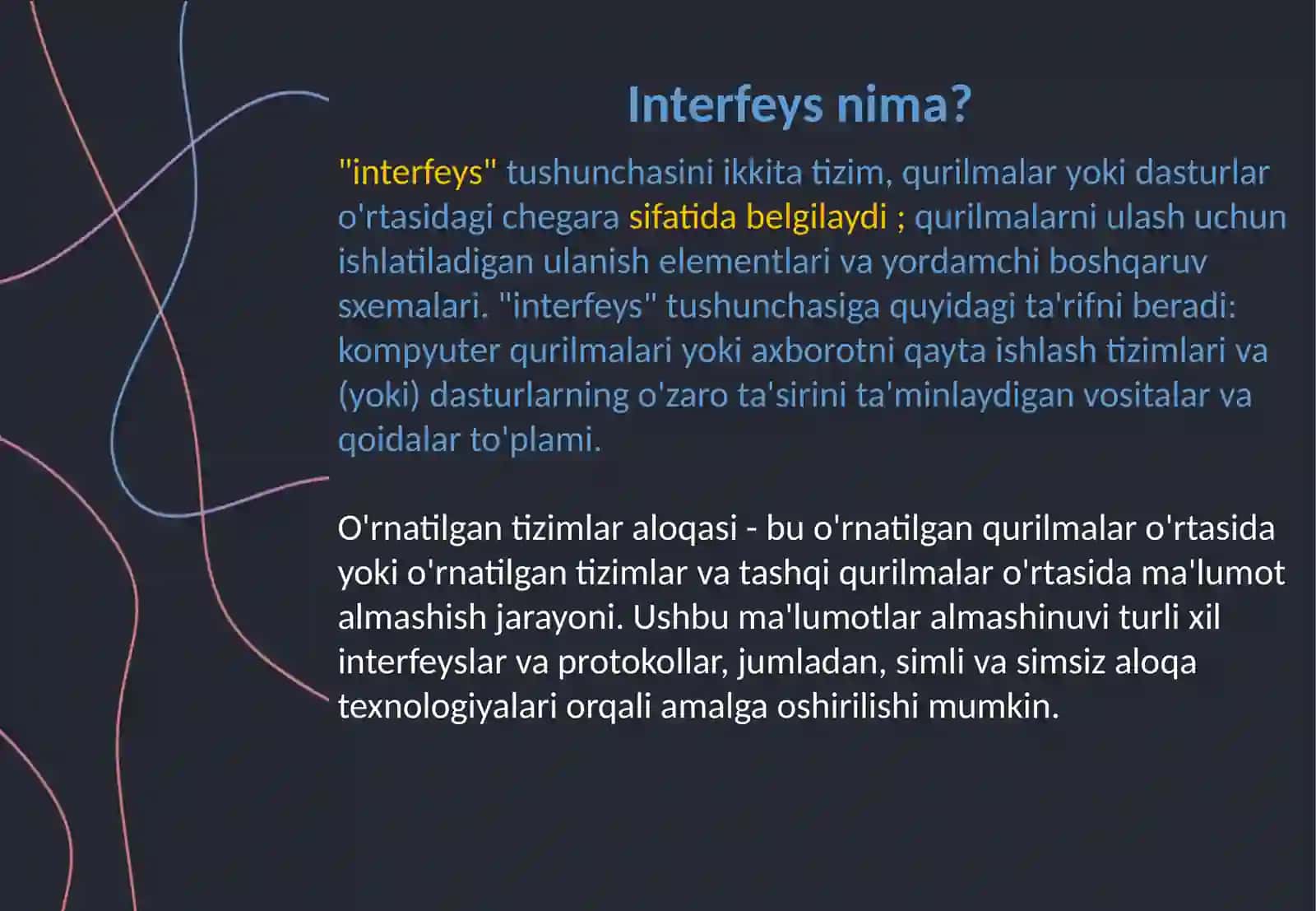 O‘rnatilgantizimlarningkiritish-chiqarishinterfeyslari 2