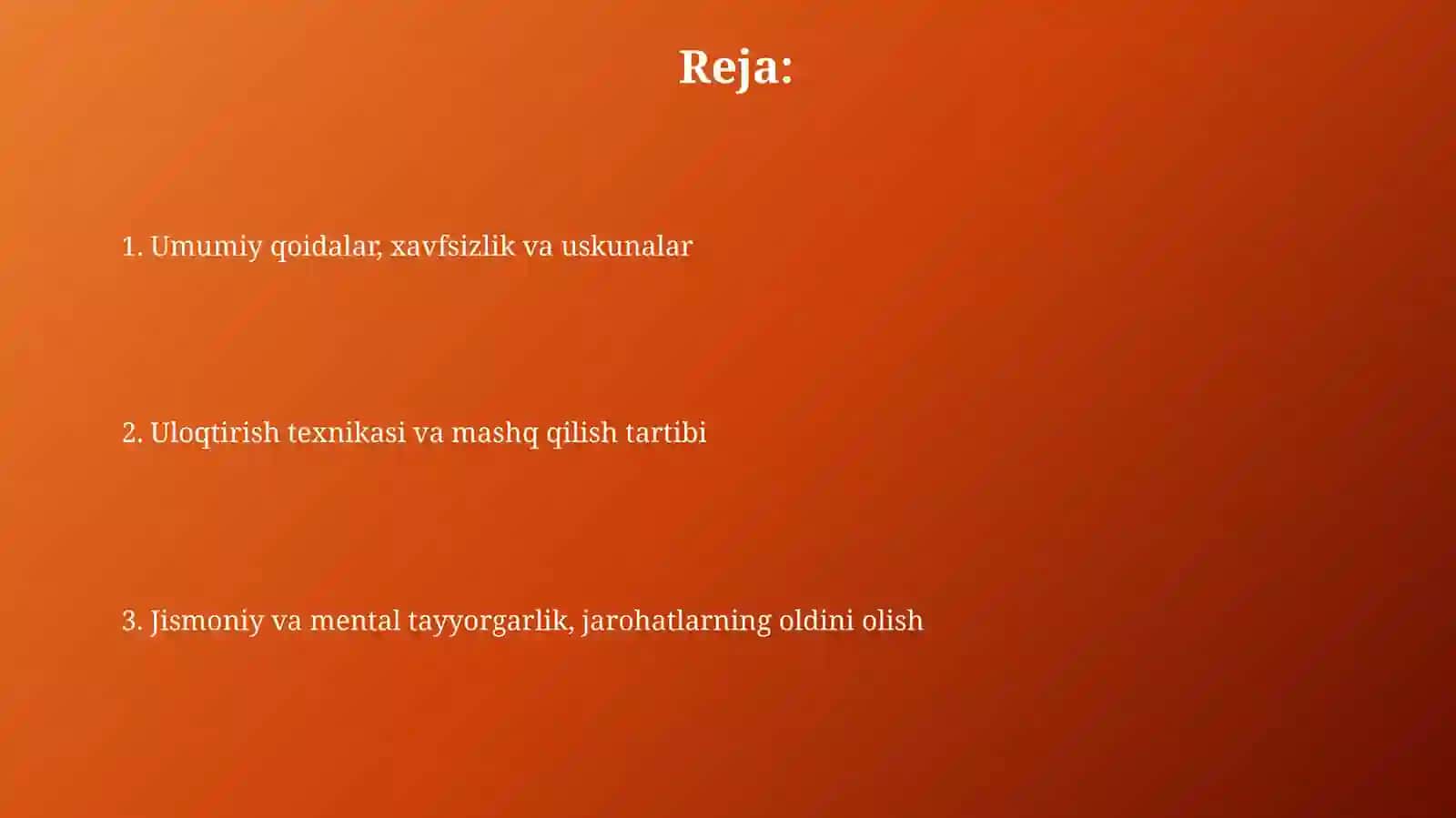 Yengil atletika: Uloqtirish turlari texnikasini oʻrgatish 2