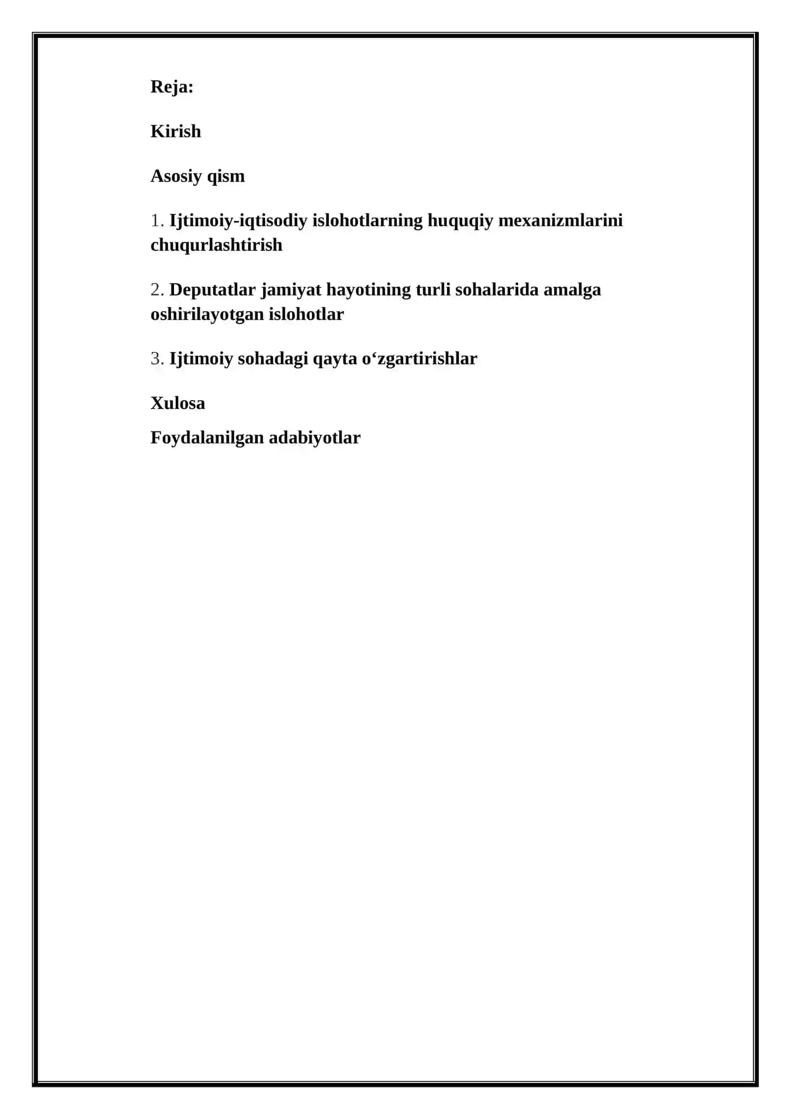 O'zbekistonda ijtimoiy soha referat 2
