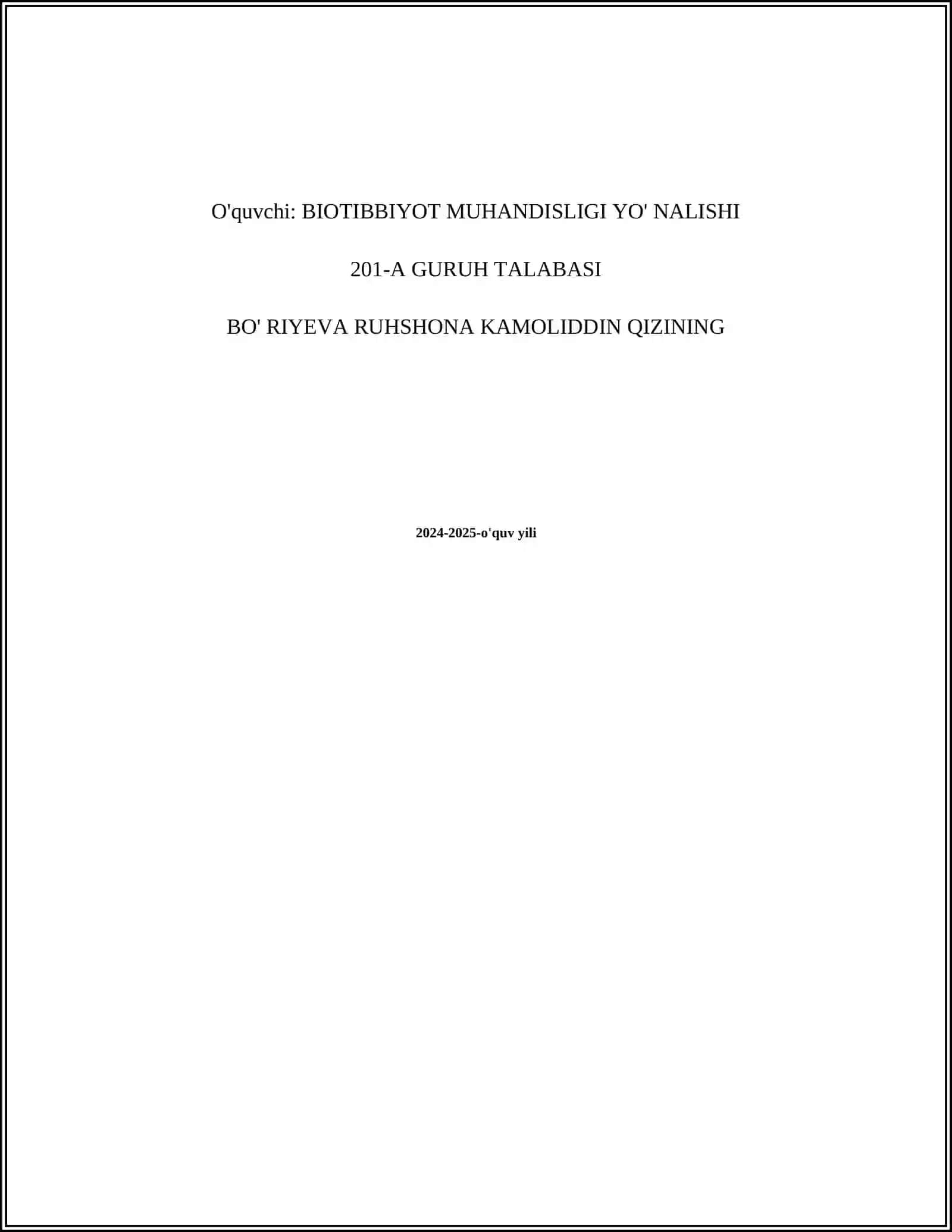BIOFIZIKA FANINING PREDMETI, UNING HOZIRGI ZAMONDAGI AHAMIYATI 2