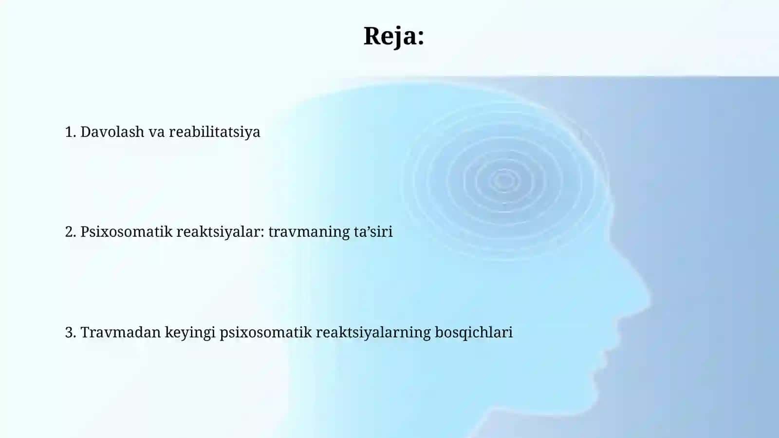 Jarohatga nisbatan psixosomatik reaksiya, uning asosiy bosqichlari 2