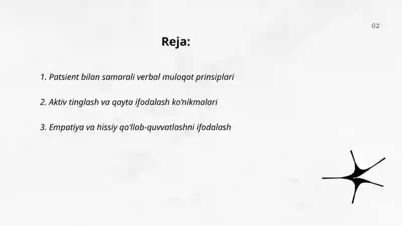 Patsient bilan verbal va noverbal muloqot ko‘nikmalari 2