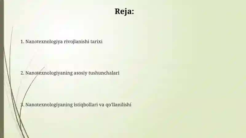 Nanotexnologiyaning asosiy tushunchalari va rivojlanish tarixi 2