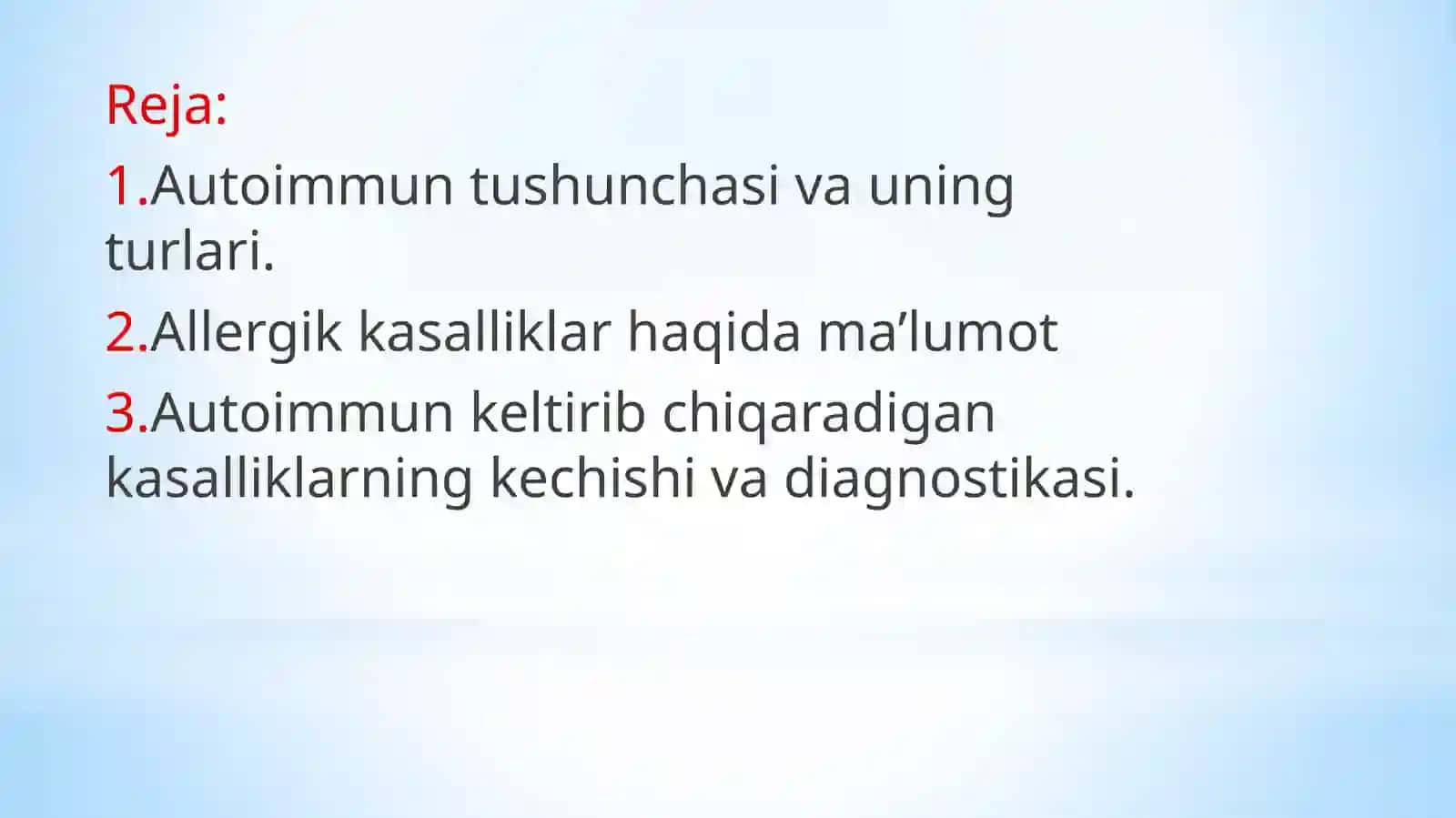 Autoimmun va allergik kasalliklar kelib chiqishi,kechishi,diagnostikasi 2