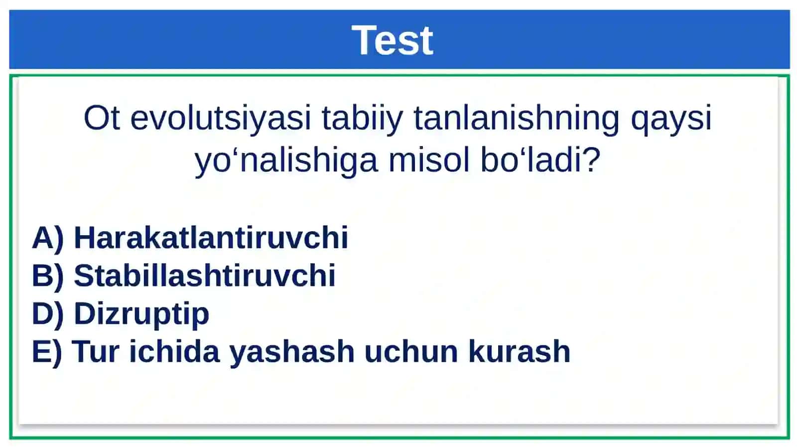 Genetika evolutsion taʼlimot 2