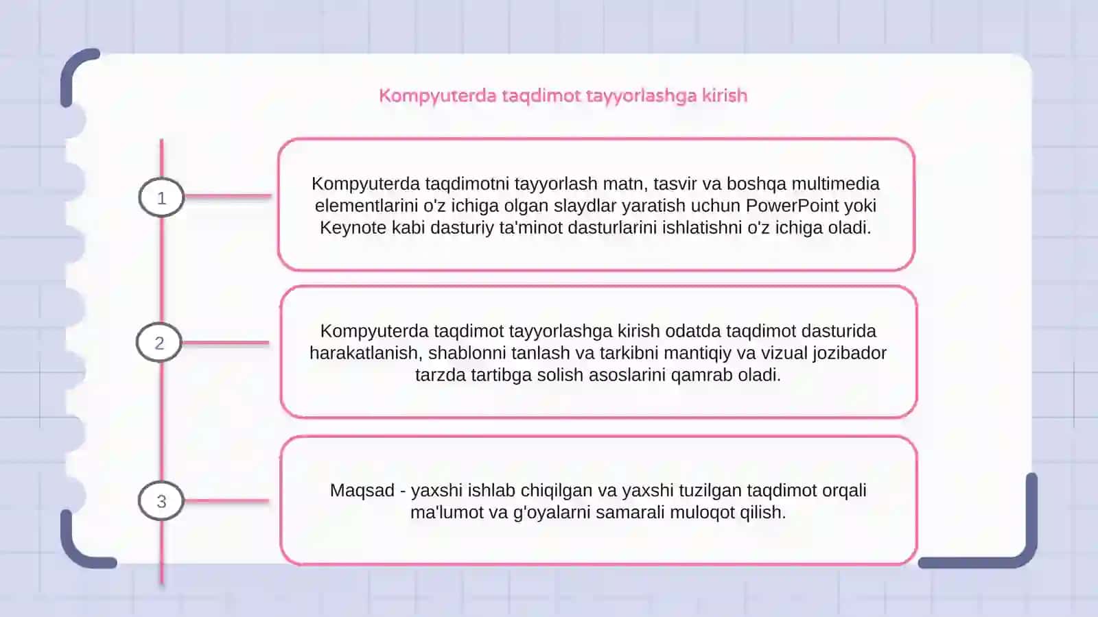 Prezentatsiyalar bilan ishlash 2