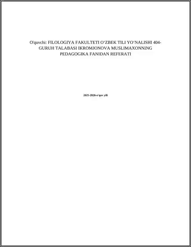 Oʻzbekiston Respublikasida ta'lim tizimini modernizatsiyalash jarayonlari 2