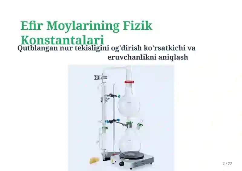 Efir Moylarining Fizik Konstantalari 2
