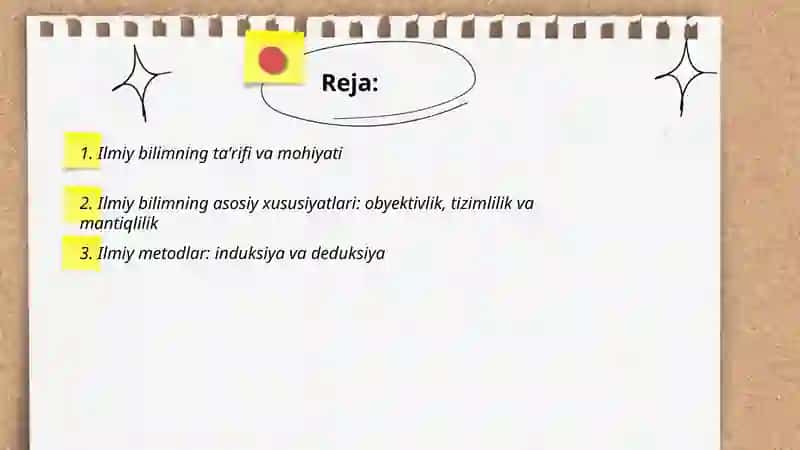 Ilmiy bilim va uning o'ziga xos xususiyatlari 2