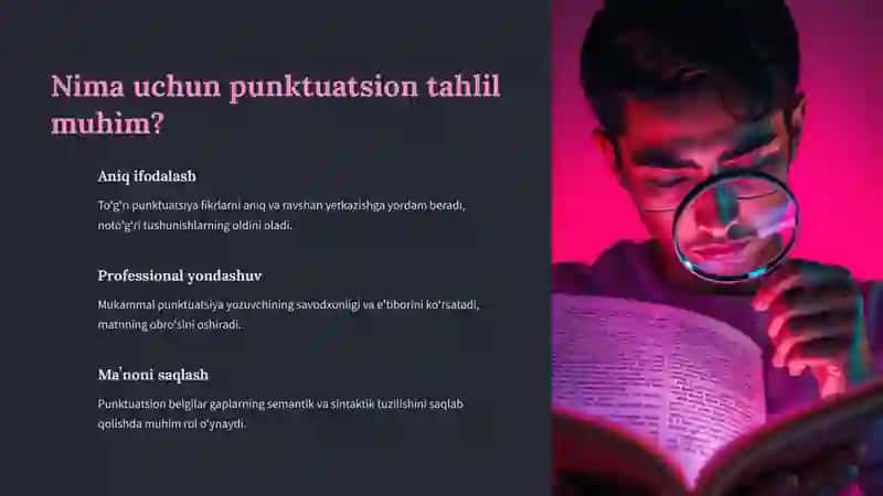 Punktuatsion Tahlil Koʻrinishidagi Yozma Ishlarni Bajarish: Samarali Qoʻllanma 2