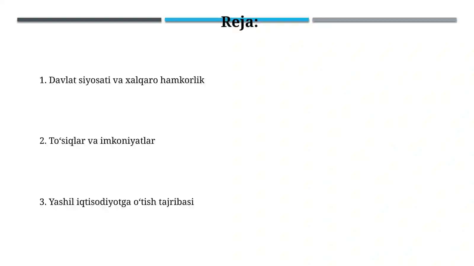 Yashil iqtisodiyotga oʻtish tajribasi 2